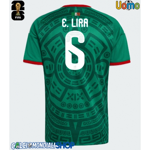 Maglie da calcio Messico Erik Lira #6 Prima Maglia Mondiali 2026  Manica Corta
